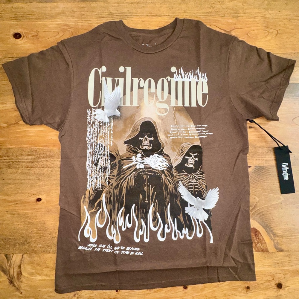 Civil Regime Looming Darkness  Classic Tee Brown Graphic Men's T-Shirt
